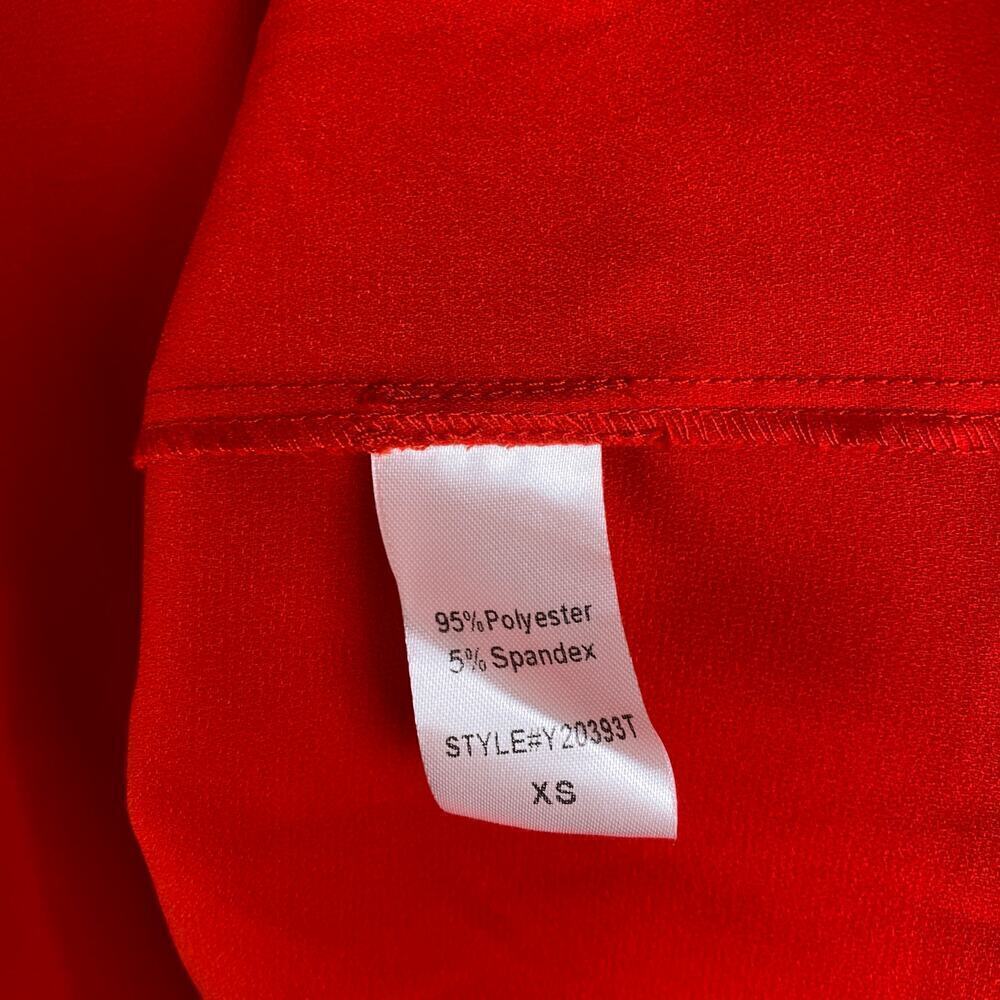 Tuckernuck Pomander Place Kenzo Red Mini Dress Long Sleeve XS - Picture 14 of 16